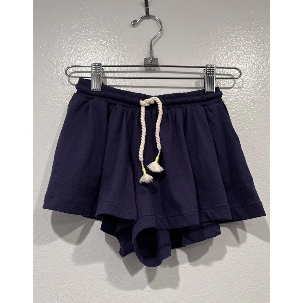 Rockets Of Awesome Girls Blue Flutter Short Size 4 5 Cotton Blend Pockets Boho
